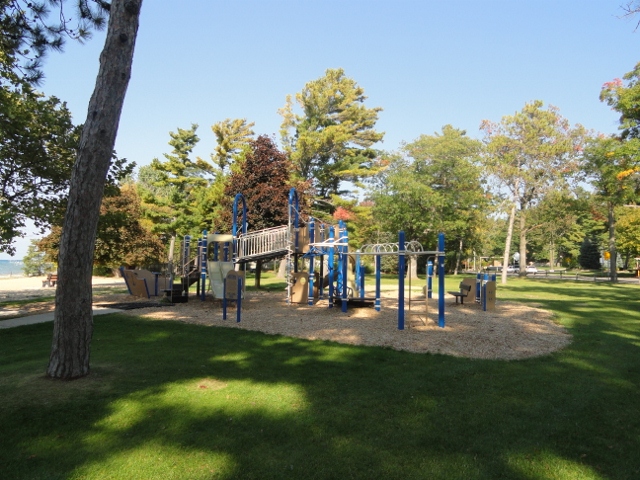Bryan Park is located on West Bay at the base of Old Mission Peninsula